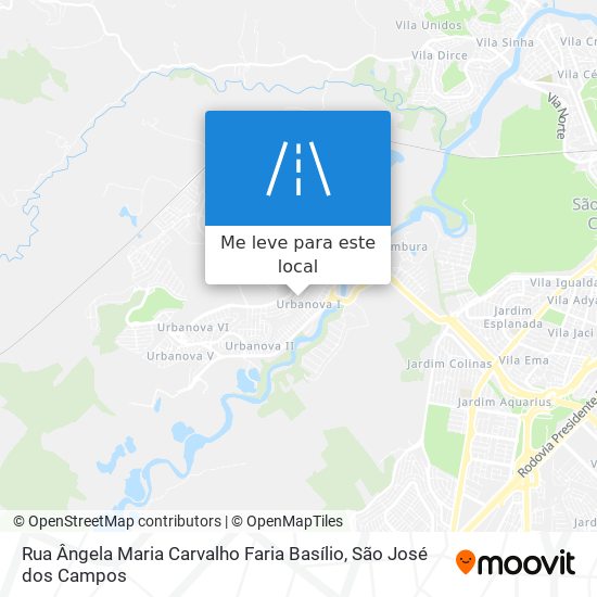 Rua Ângela Maria Carvalho Faria Basílio mapa