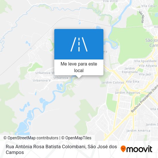 Rua Antônia Rosa Batista Colombani mapa
