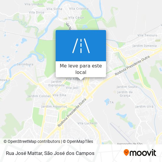 Rua José Mattar mapa