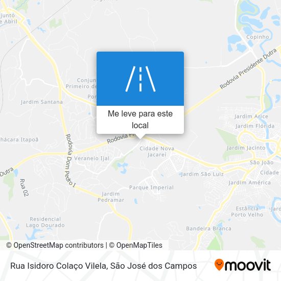 Rua Isidoro Colaço Vilela mapa
