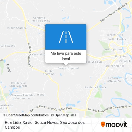 Rua Lídia Xavier Souza Neves mapa