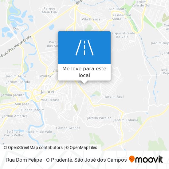 Rua Dom Felipe - O Prudente mapa