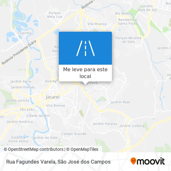 Rua Fagundes Varela mapa