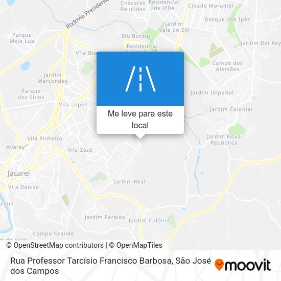 Rua Professor Tarcísio Francisco Barbosa mapa