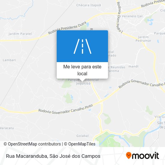 Rua Macaranduba mapa