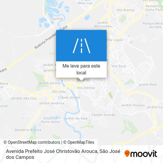 Avenida Prefeito José Christovão Arouca mapa