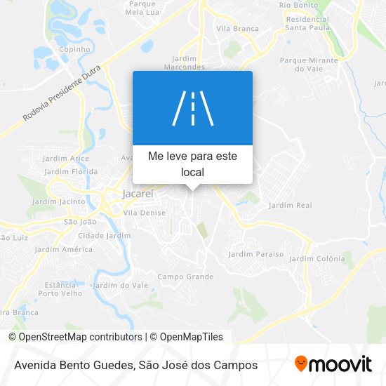 Avenida Bento Guedes mapa
