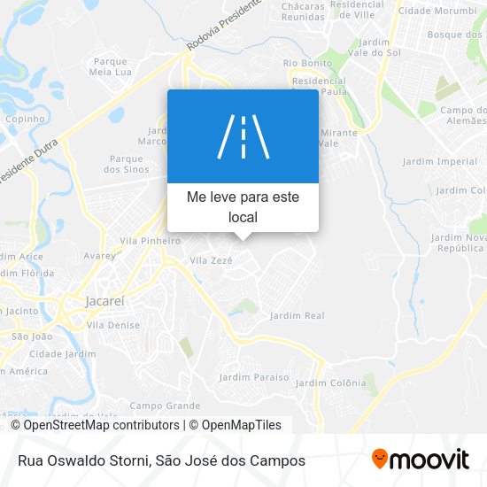 Rua Oswaldo Storni mapa