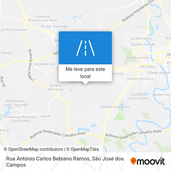 Rua Antônio Carlos Bebiano Ramos mapa