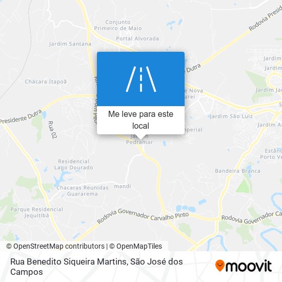 Rua Benedito Siqueira Martins mapa