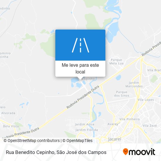 Rua Benedito Cepinho mapa