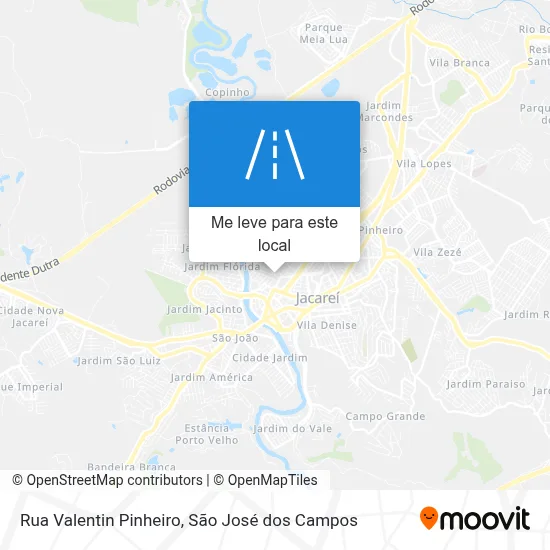 Rua Valentin Pinheiro mapa