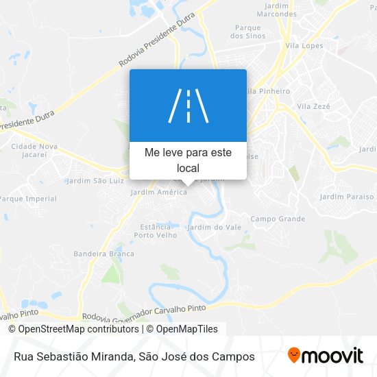 Rua Sebastião Miranda mapa