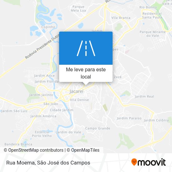 Rua Moema mapa