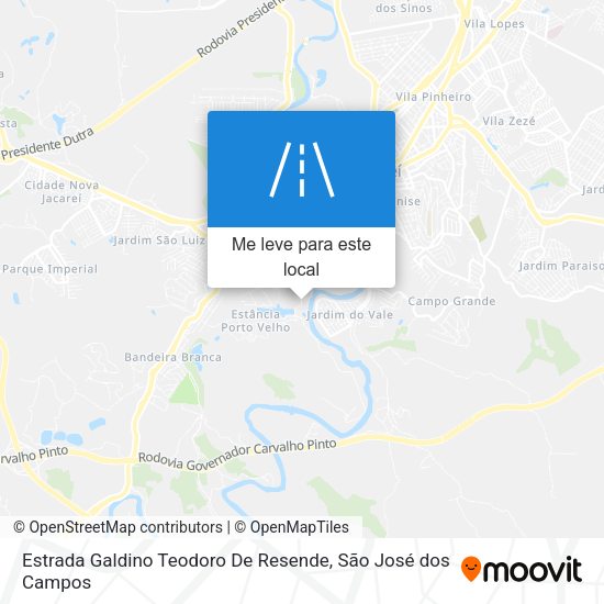Estrada Galdino Teodoro De Resende mapa