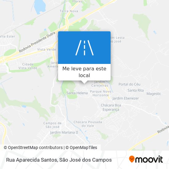 Rua Aparecida Santos mapa