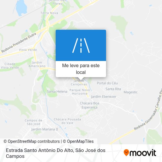 Estrada Santo Antônio Do Alto mapa