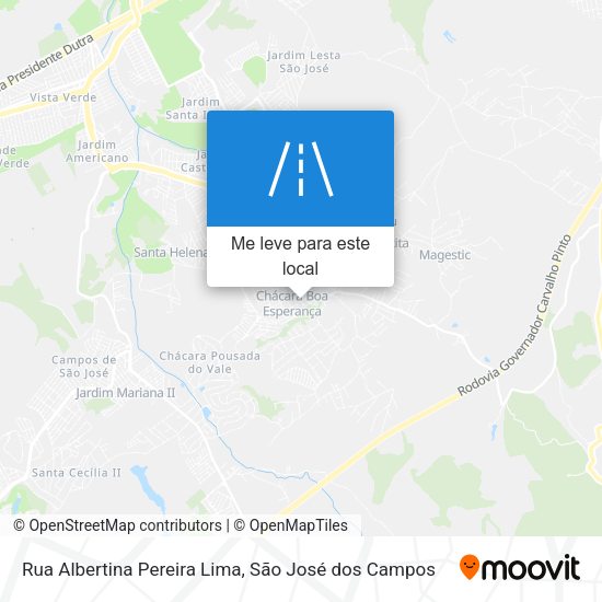 Rua Albertina Pereira Lima mapa