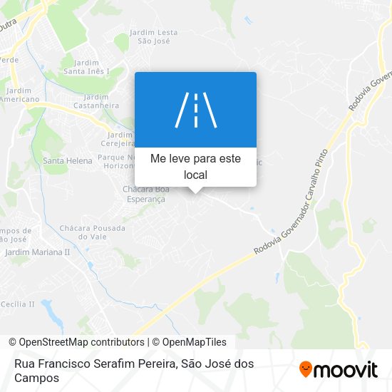 Rua Francisco Serafim Pereira mapa