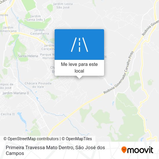Primeira Travessa Mato Dentro mapa
