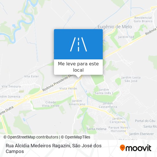 Rua Alcídia Medeiros Ragazini mapa