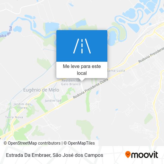 Estrada Da Embraer mapa