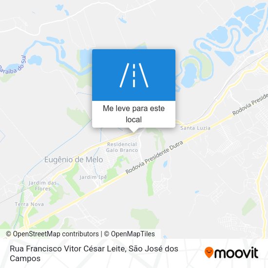 Rua Francisco Vitor César Leite mapa
