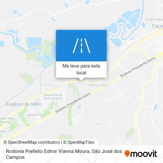 Rodovia Prefeito Edmir Vianna Moura mapa