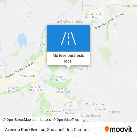 Avenida Das Oliveiras mapa