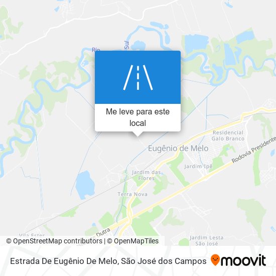 Estrada De Eugênio De Melo mapa