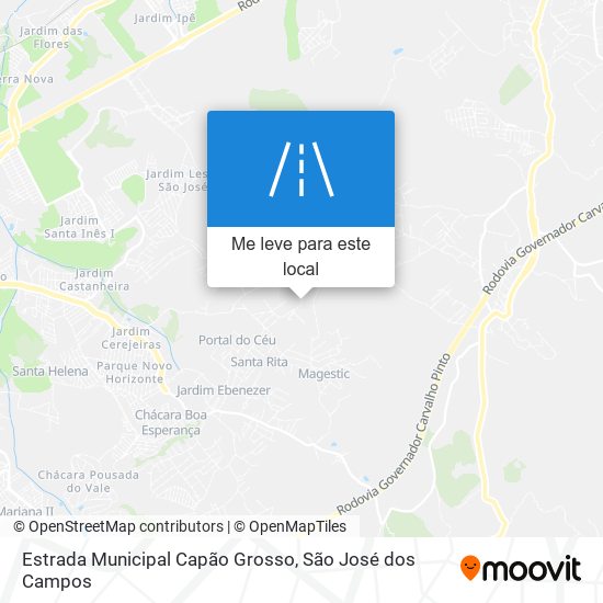 Estrada Municipal Capão Grosso mapa