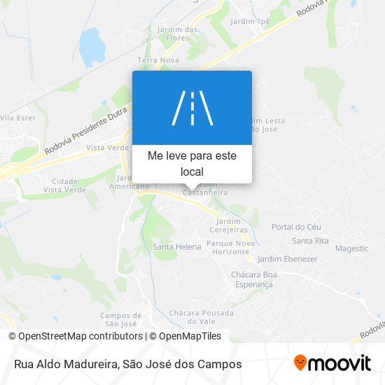 Rua Aldo Madureira mapa