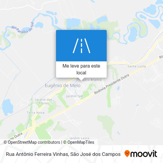 Rua Antônio Ferreira Vinhas mapa