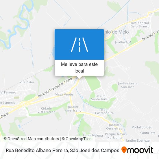 Rua Benedito Albano Pereira mapa