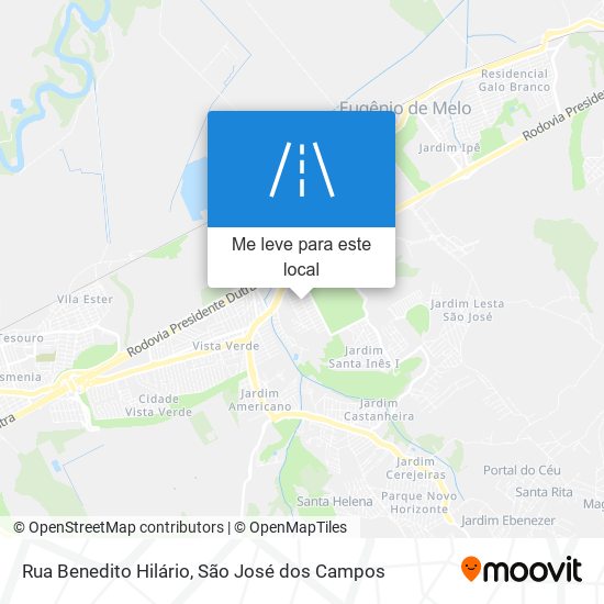 Rua Benedito Hilário mapa