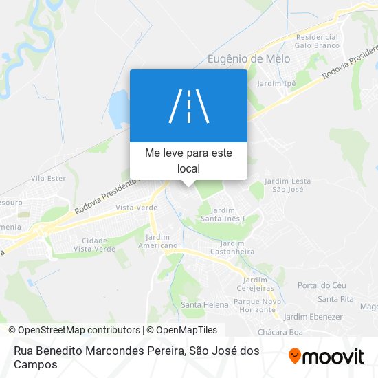 Rua Benedito Marcondes Pereira mapa