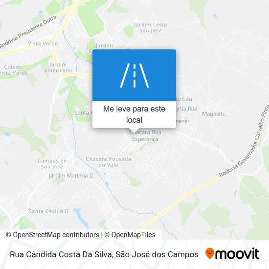 Rua Cândida Costa Da Silva mapa