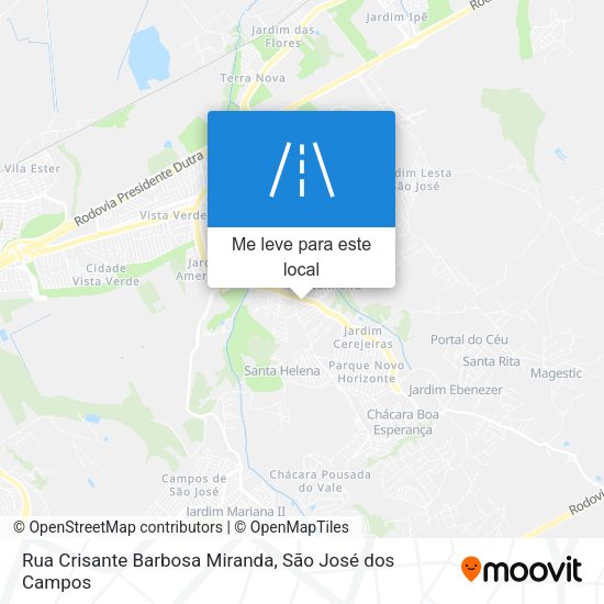 Rua Crisante Barbosa Miranda mapa