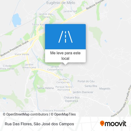 Rua Das Flores mapa