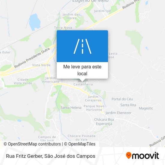 Rua Fritz Gerber mapa