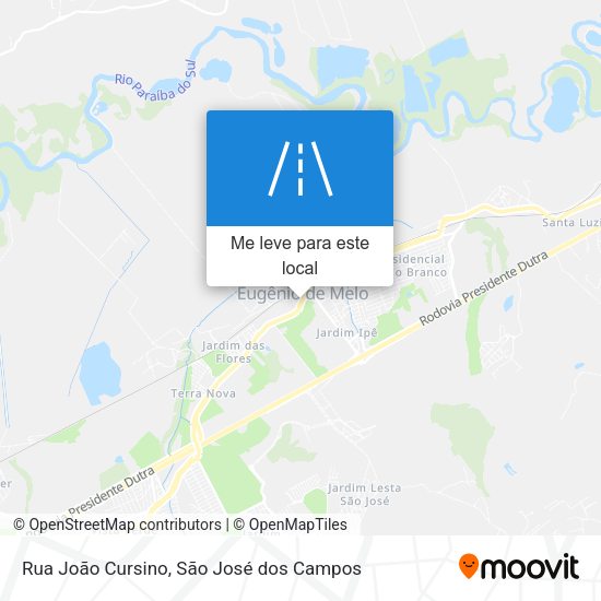 Rua João Cursino mapa