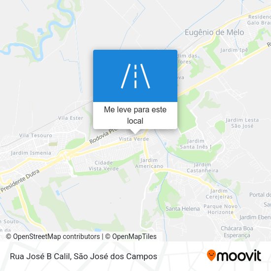 Rua José B Calil mapa