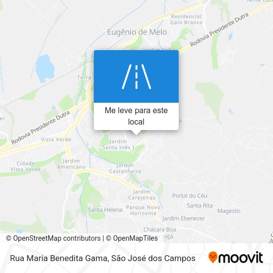 Rua Maria Benedita Gama mapa