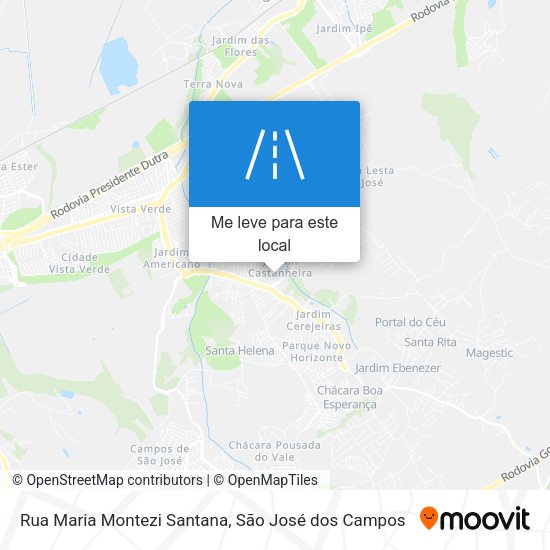 Rua Maria Montezi Santana mapa