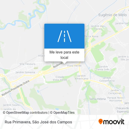 Rua Primavera mapa