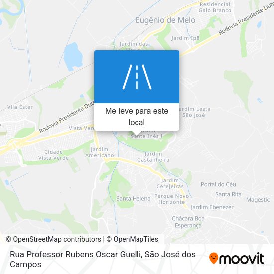 Rua Professor Rubens Oscar Guelli mapa