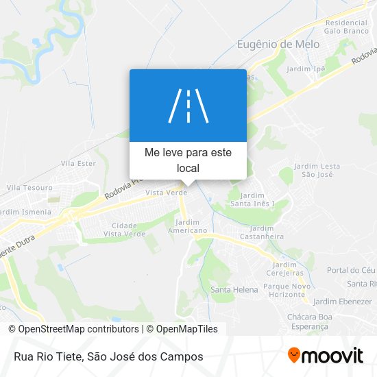Rua Rio Tiete mapa