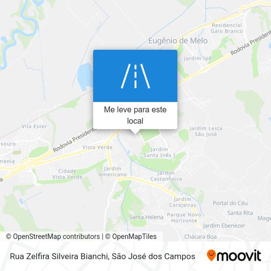 Rua Zelfira Silveira Bianchi mapa