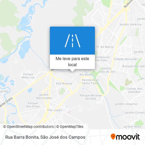 Rua Barra Bonita mapa