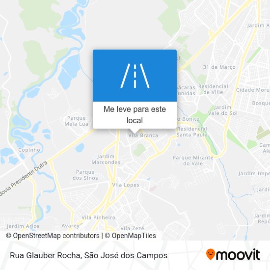 Rua Glauber Rocha mapa